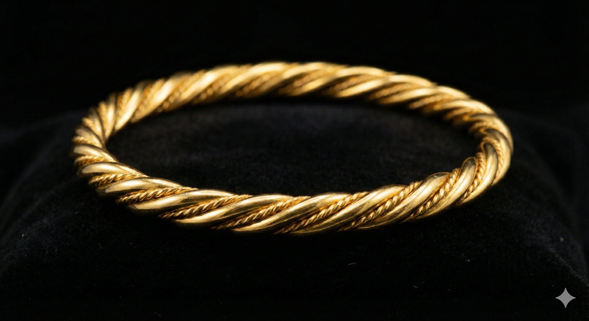 Twisted Gold Bangle