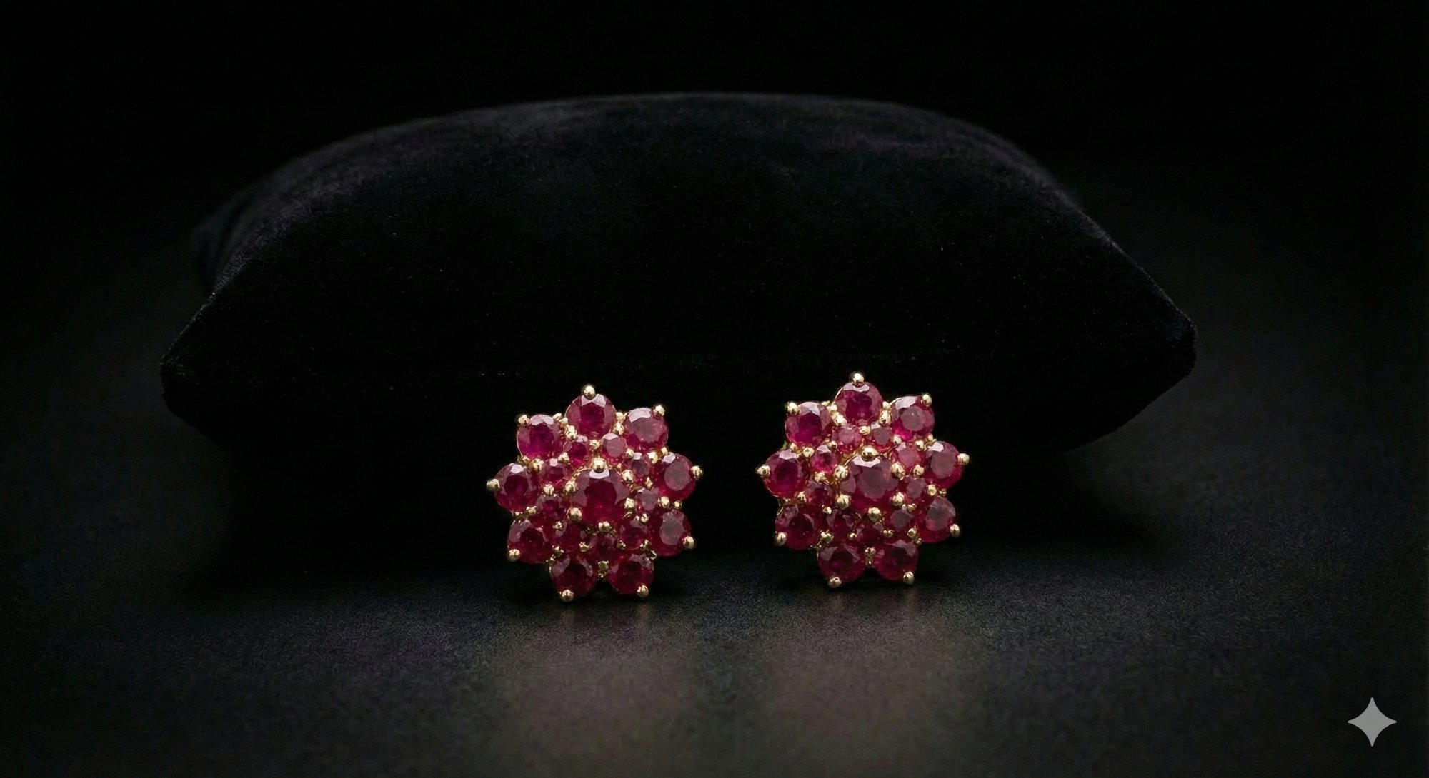 Ruby Cluster Studs